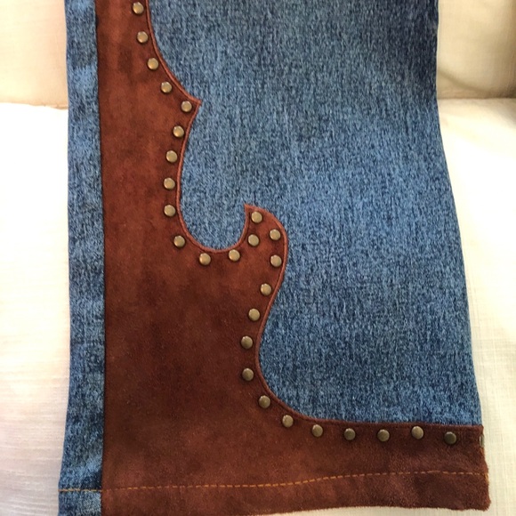 Diane Gilman Riding Suede Jeans studded - Picture 2 of 8